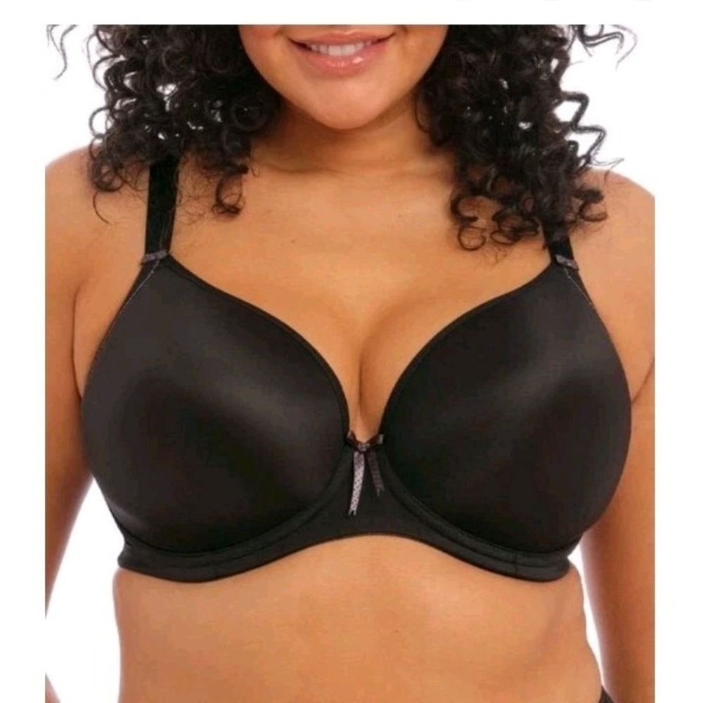 Elomi Bijou Banded Underwire Bra Womens 40H Black Convertible T-Shirt EL8722